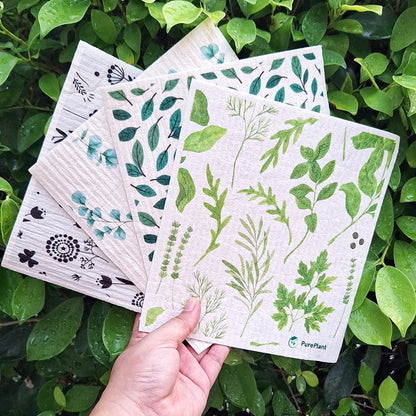 Herbal Green - Swedish Sponge Cloth